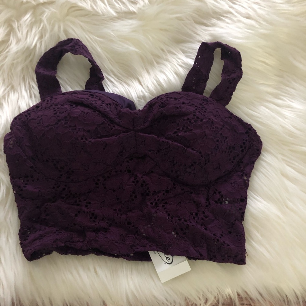 Plum crop top